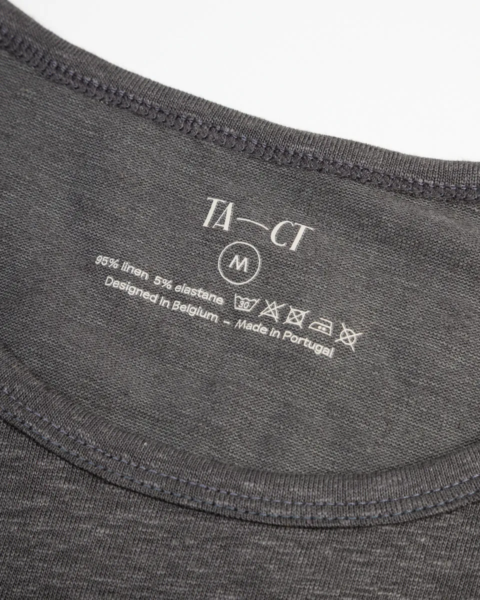 Kern T-Shirt - Anthracite Linen Jersey sold by Standard and Strange product image thumbnail 5