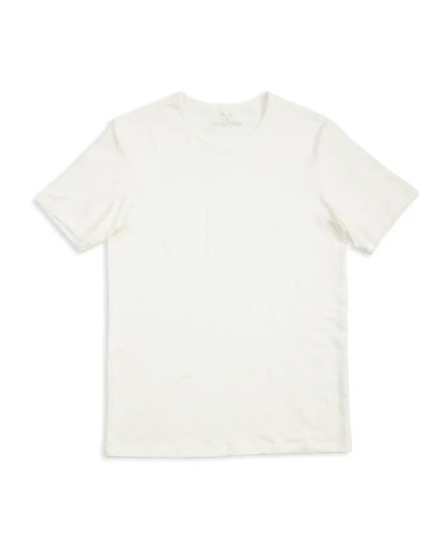Kern T-Shirt - Off-White Linen Jersey sold by Standard and Strange