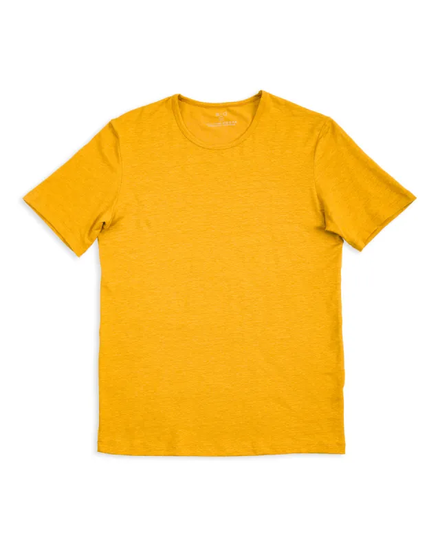 Kern T-Shirt - Saffron Linen Jersey sold by Standard and Strange