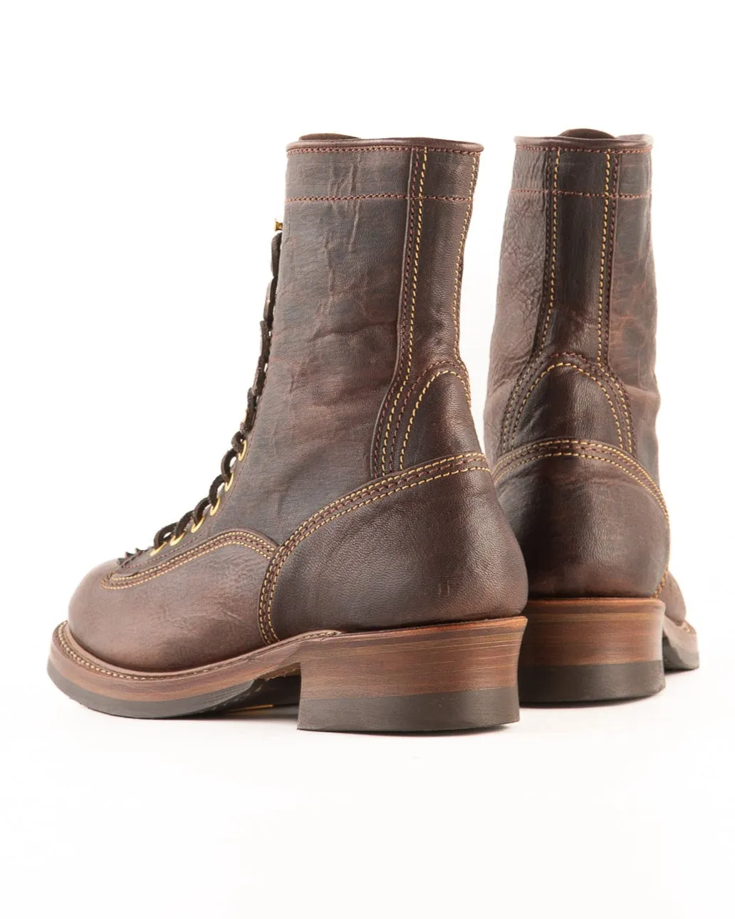 Donkey Puncher 8" Boots - Burnt Dark Brown Ezo Deerskin sold by Standard and Strange product image thumbnail 2