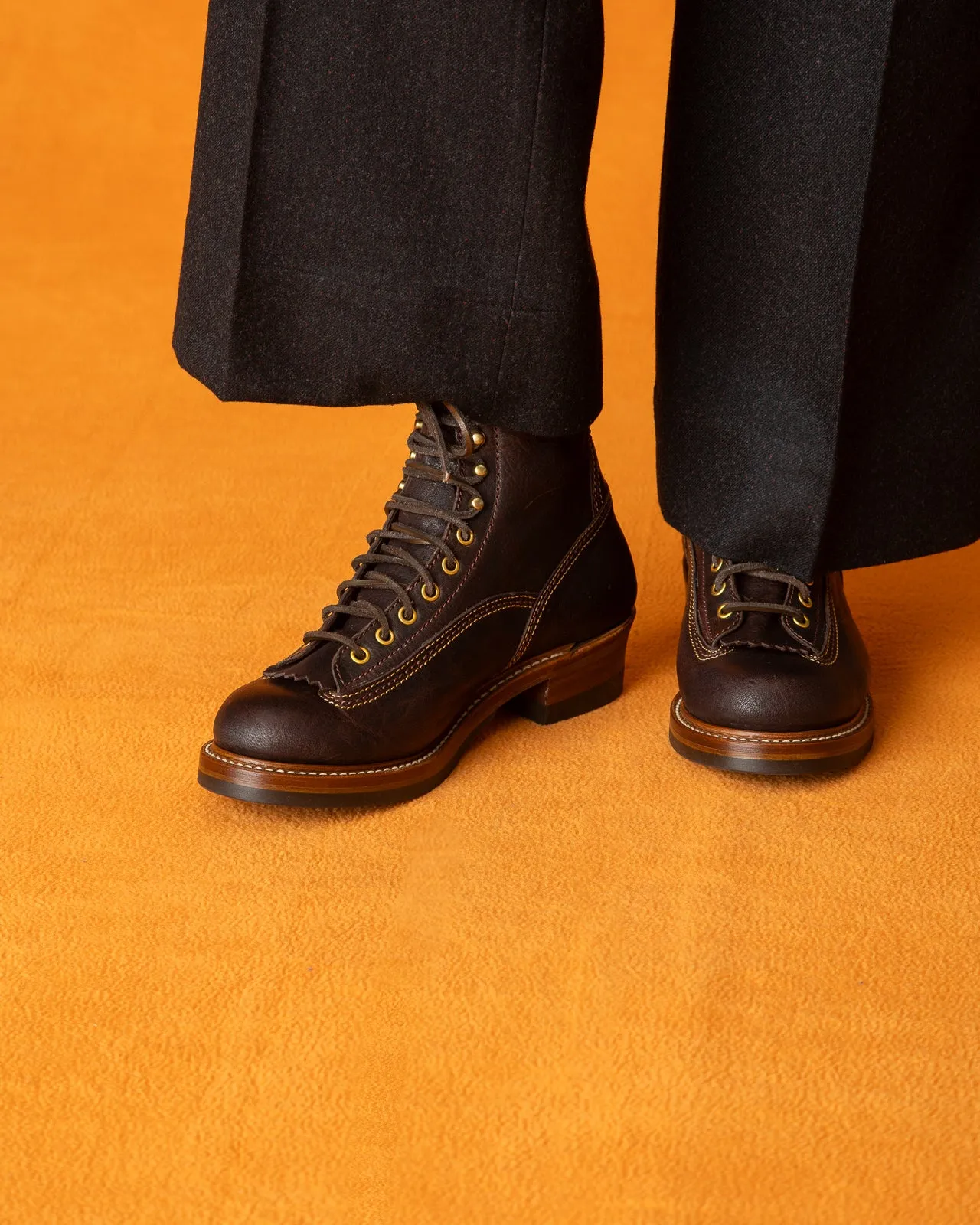 Donkey Puncher 8" Boots - Burnt Dark Brown Ezo Deerskin sold by Standard and Strange product image thumbnail 4