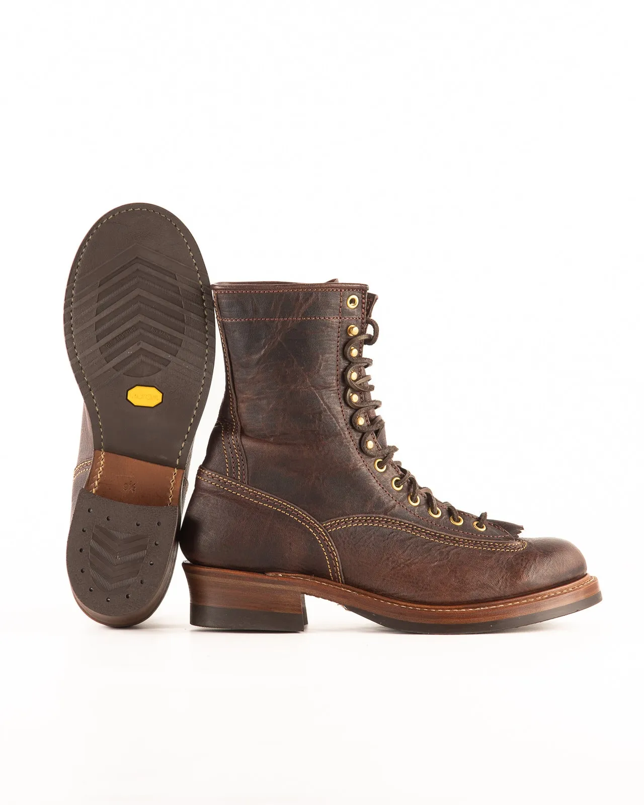 Donkey Puncher 8" Boots - Burnt Dark Brown Ezo Deerskin sold by Standard and Strange product image thumbnail 5