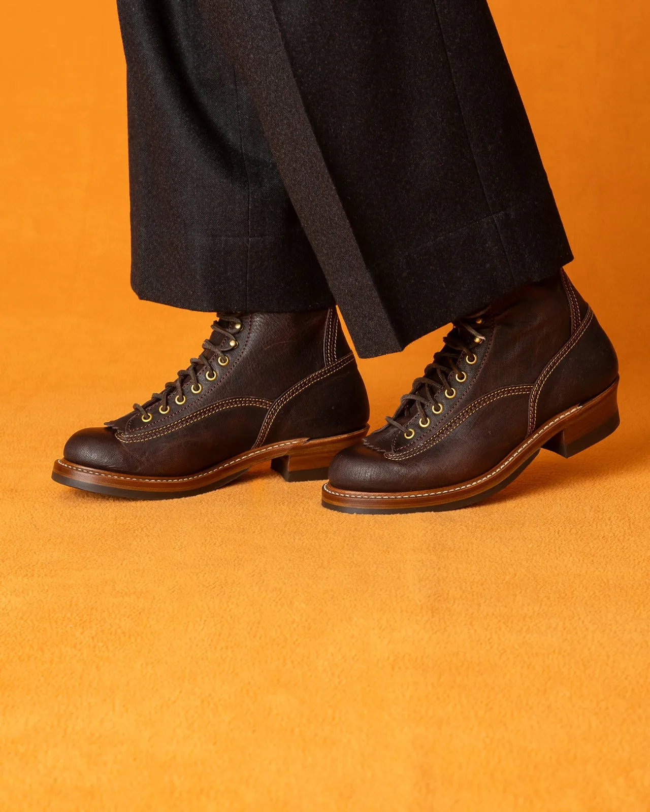 Donkey Puncher 8" Boots - Burnt Dark Brown Ezo Deerskin sold by Standard and Strange product image thumbnail 3