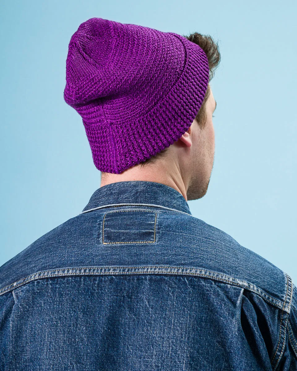 Linen Watch Cap - Purple sold by Standard and Strange product image thumbnail 5