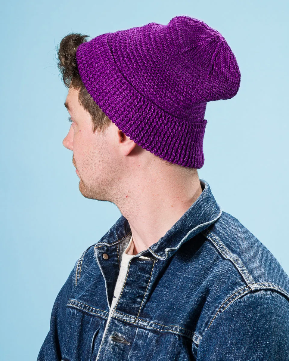 Linen Watch Cap - Purple sold by Standard and Strange product image thumbnail 4