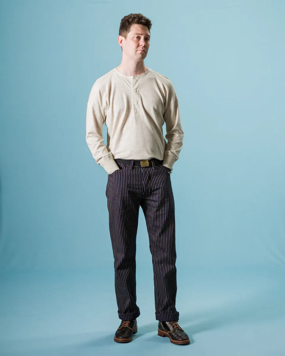 Cashmere Interlock Henley Neck L/S - Ecru Heather sold by Standard and Strange product image thumbnail 5