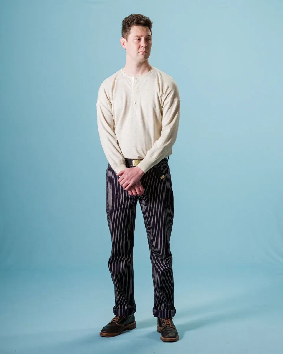 Cashmere Interlock Henley Neck L/S - Ecru Heather sold by Standard and Strange product image thumbnail 4