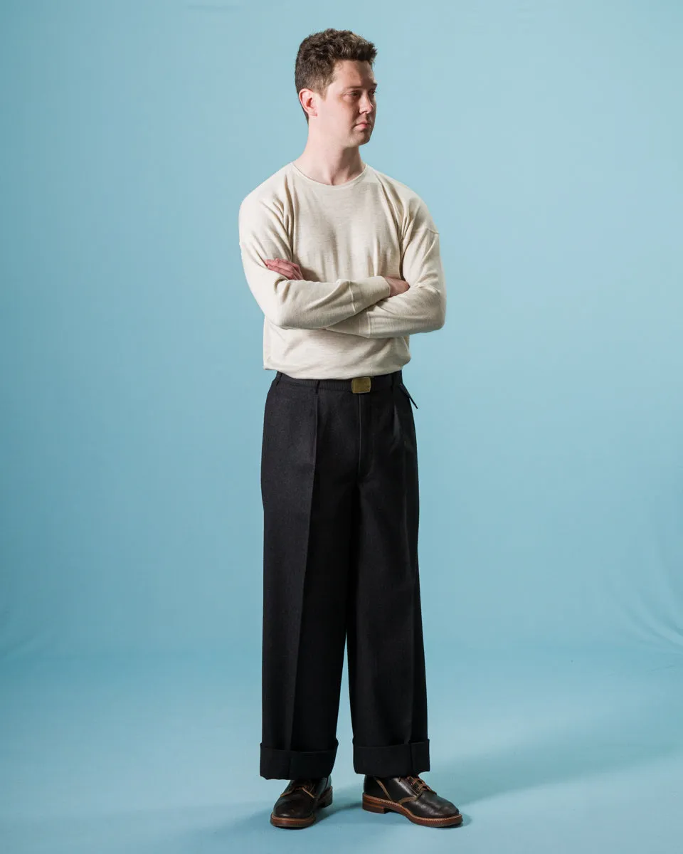 Cashmere Interlock Crewneck L/S - Ecru Heather sold by Standard and Strange product image thumbnail 4