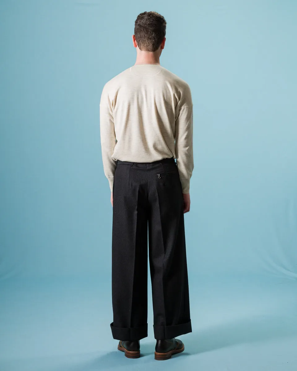 Cashmere Interlock Crewneck L/S - Ecru Heather sold by Standard and Strange product image thumbnail 5