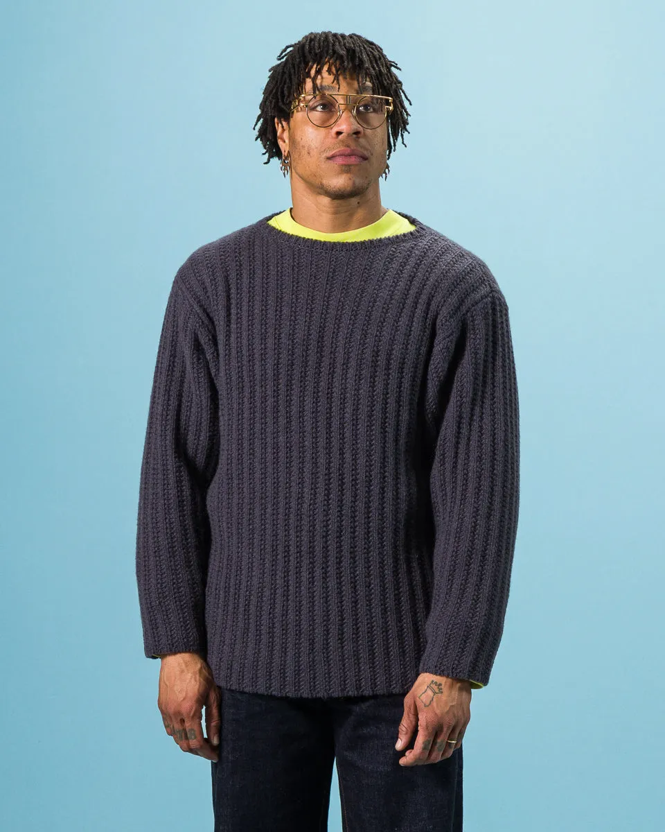 Slub Cashmere Boat Pullover - Navy 10 sold by Standard and Strange product image thumbnail 3