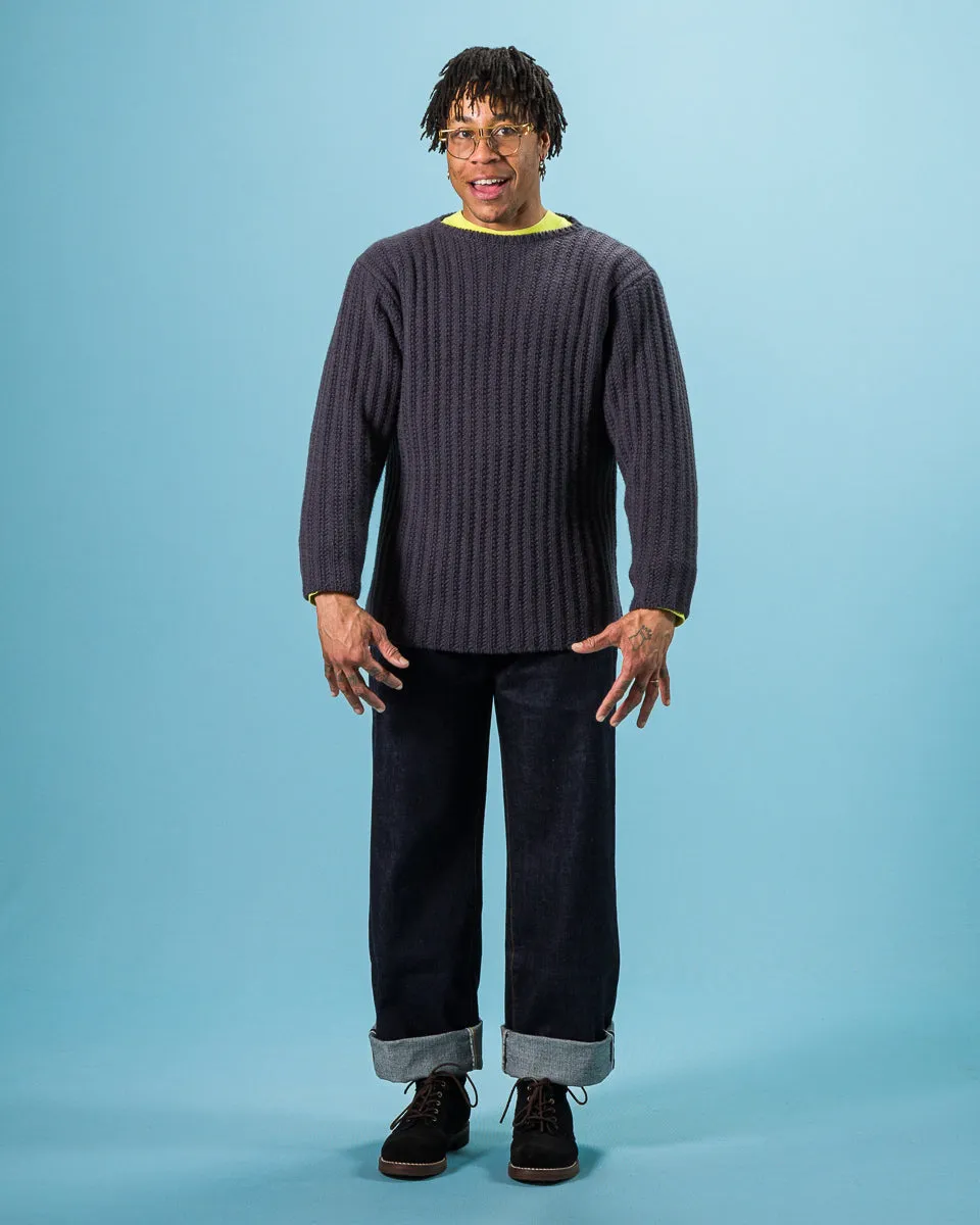 Slub Cashmere Boat Pullover - Navy 10 sold by Standard and Strange product image thumbnail 4