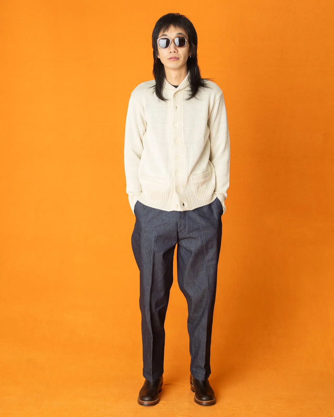 Shawl Knit Cardigan - White sold by Standard and Strange product image thumbnail 4
