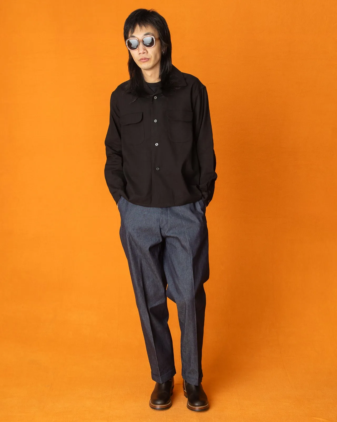 Double Cloth Flap Pocket Shirt - Black sold by Standard and Strange product image thumbnail 5