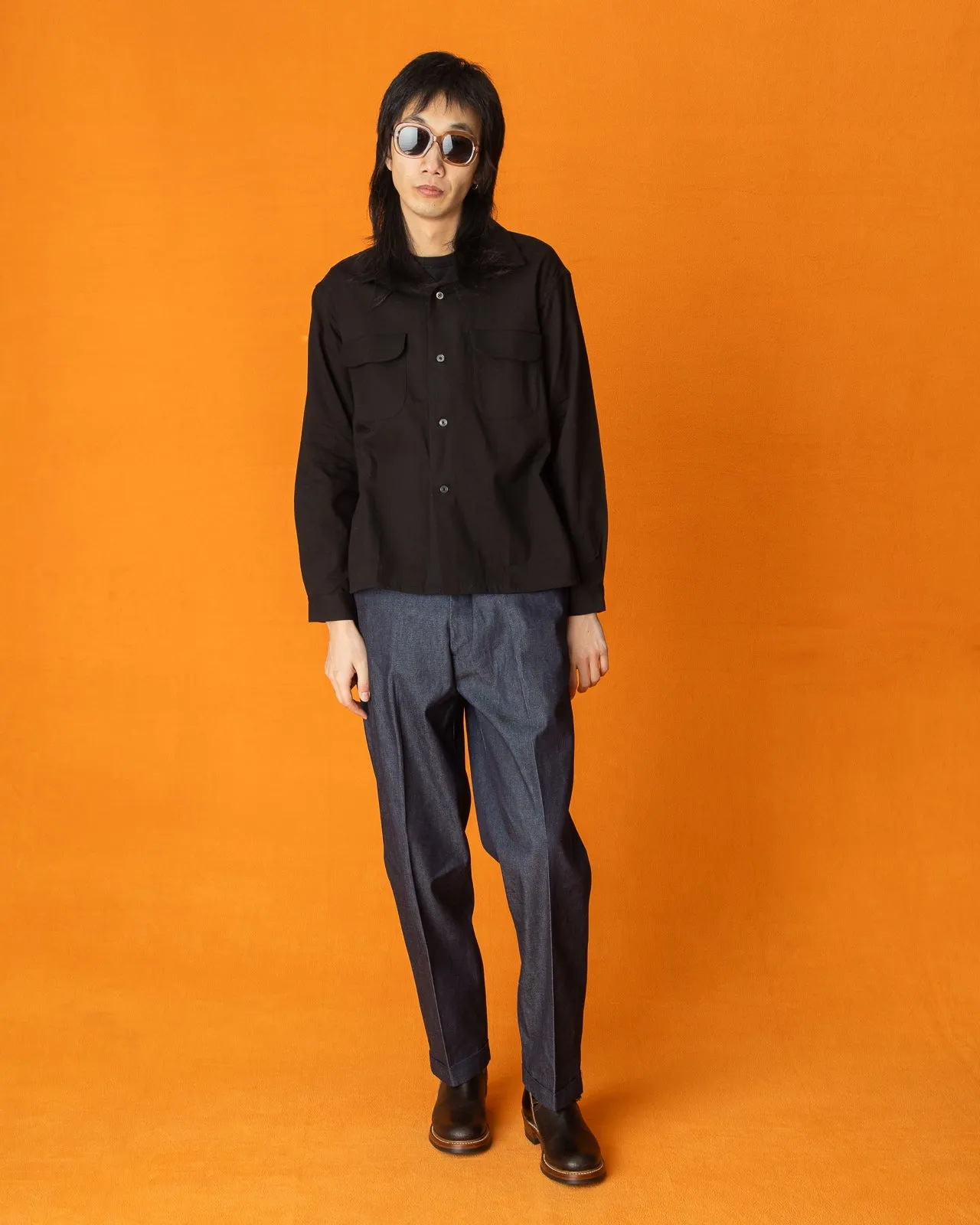 Double Cloth Flap Pocket Shirt - Black sold by Standard and Strange product image thumbnail 3
