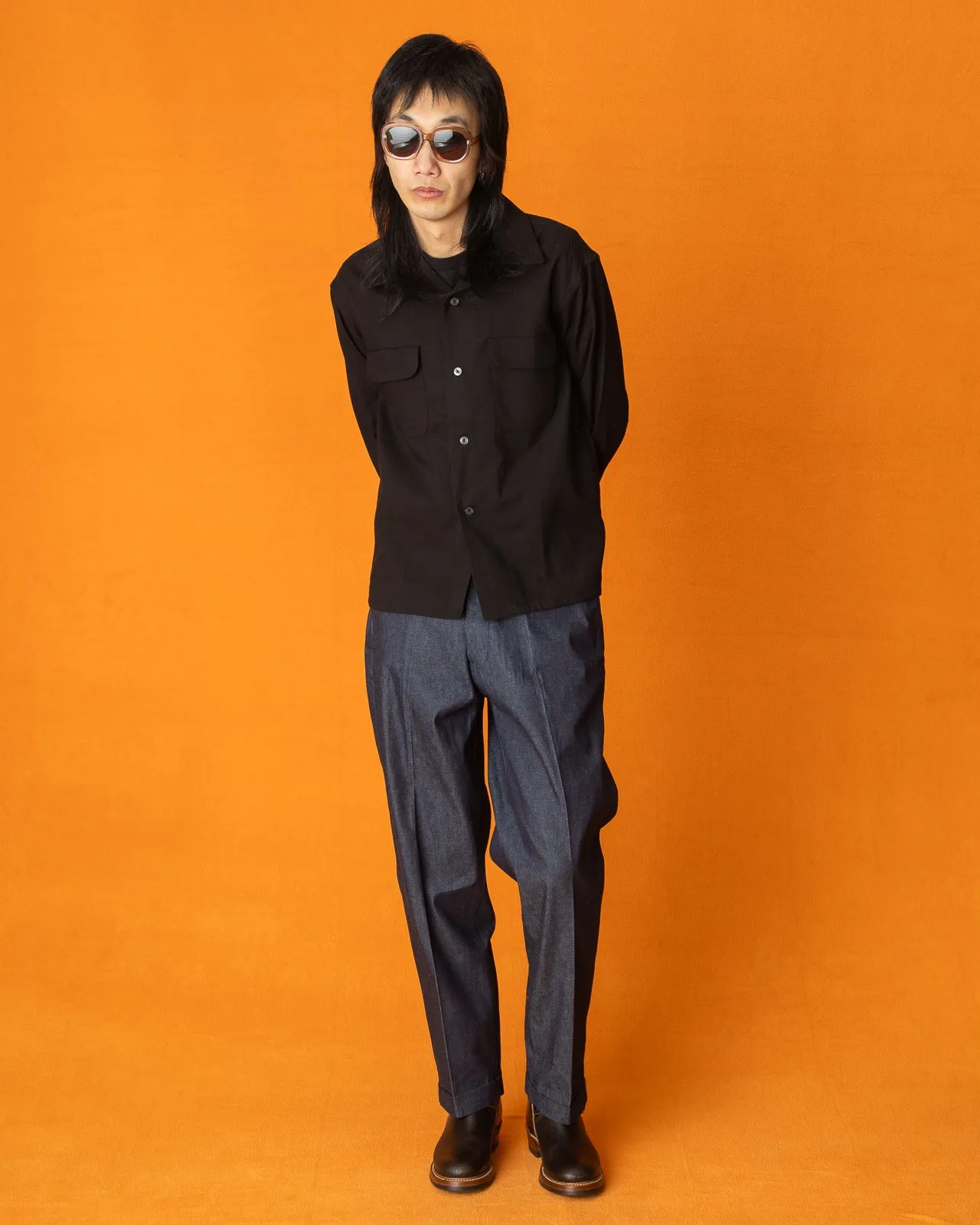Double Cloth Flap Pocket Shirt - Black sold by Standard and Strange product image thumbnail 4