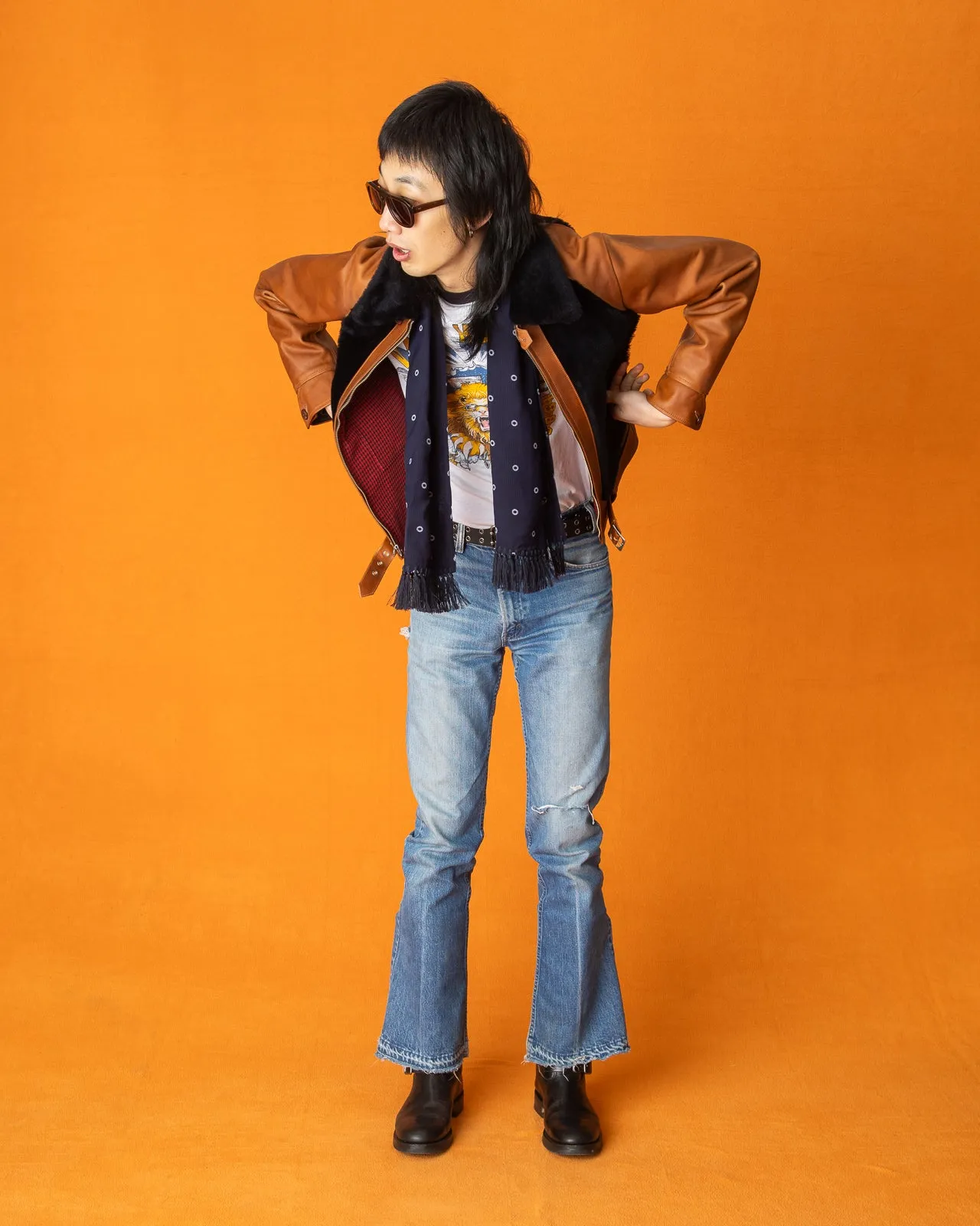 Limited Guidi Calfskin Grizzly Jacket - Brown x Navy sold by Standard and Strange product image thumbnail 4