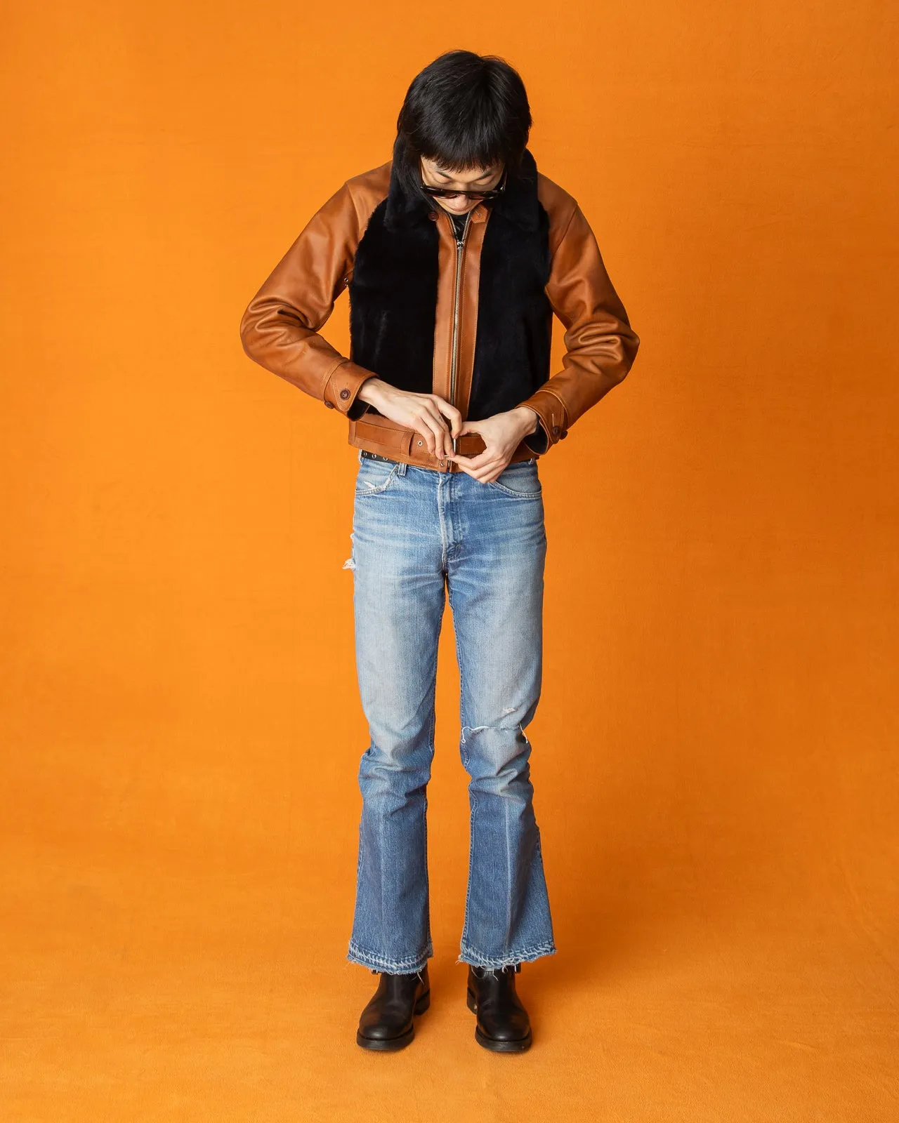 Limited Guidi Calfskin Grizzly Jacket - Brown x Navy sold by Standard and Strange product image thumbnail 5