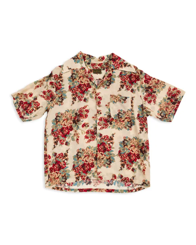 Silk Rayon CHAMPETRE MARIA WRANGLE Collar Aloha Shirt - Natural sold by Standard and Strange