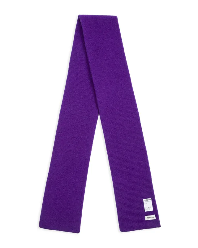 Merino Lambswool Sock Knit Scarf - Purple sold by Standard and Strange