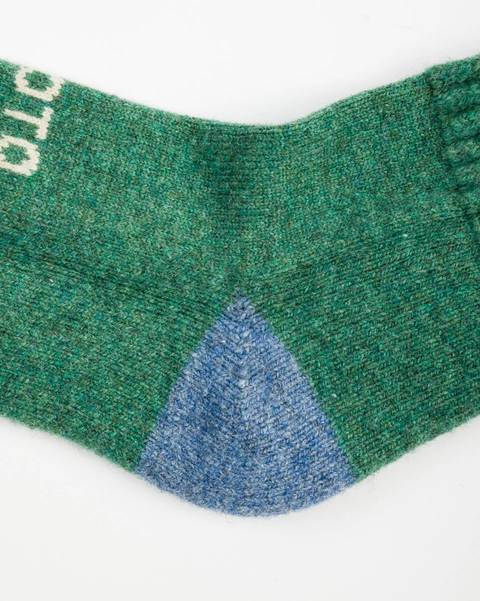 Merino Lambswool High Socks - Green sold by Standard and Strange product image thumbnail 4
