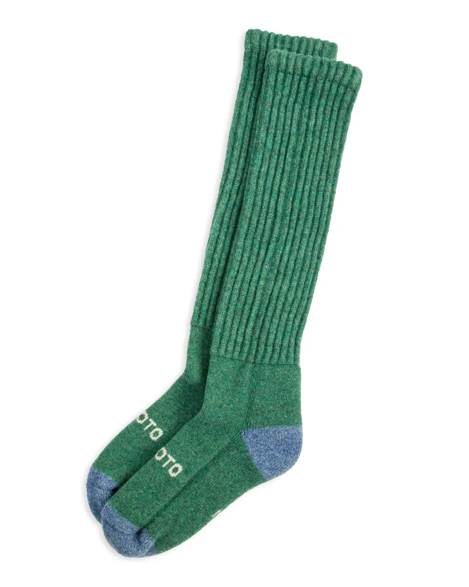 Merino Lambswool High Socks - Green sold by Standard and Strange