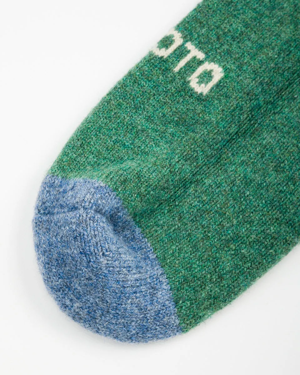 Merino Lambswool High Socks - Green sold by Standard and Strange product image thumbnail 5