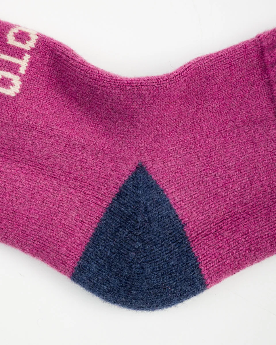 Merino Lambswool High Socks - Grape sold by Standard and Strange product image thumbnail 4