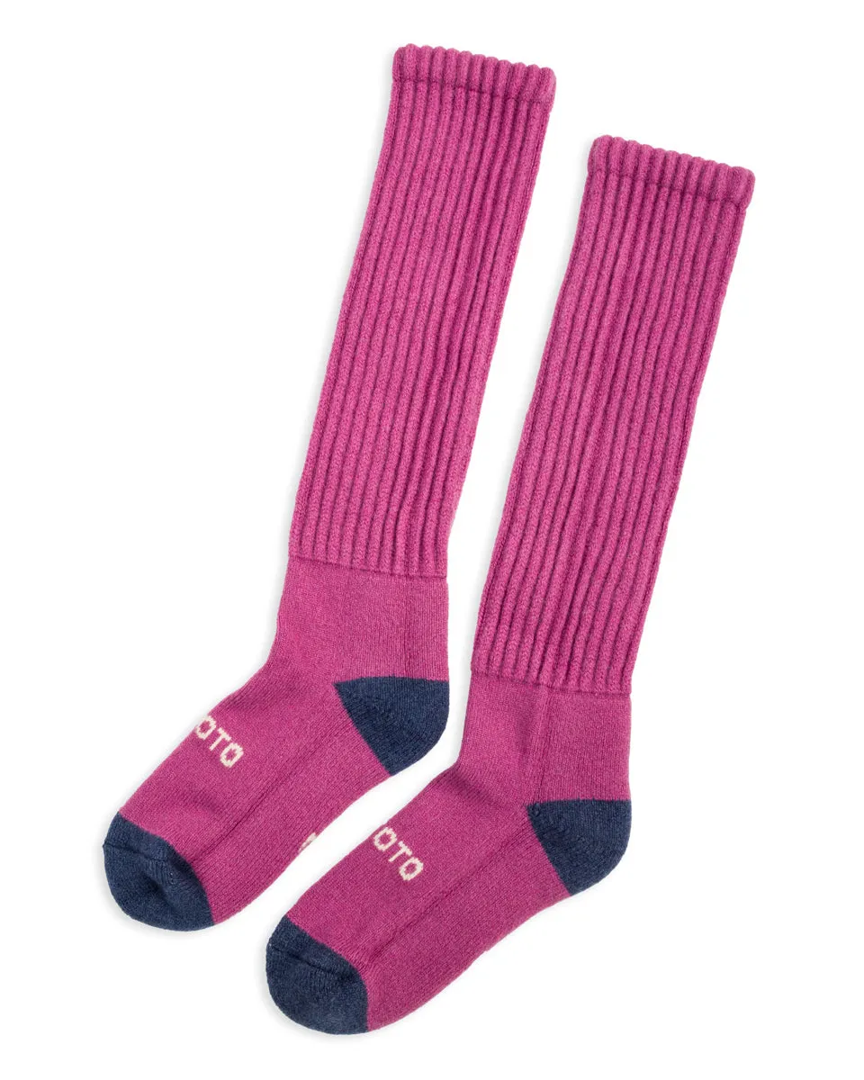 Merino Lambswool High Socks - Grape sold by Standard and Strange product image thumbnail 2