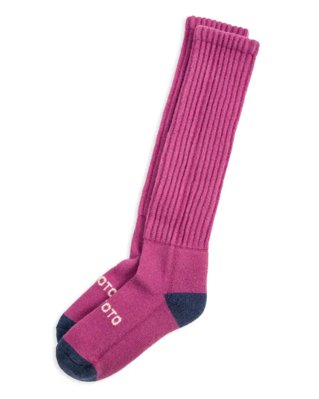 Merino Lambswool High Socks - Grape sold by Standard and Strange