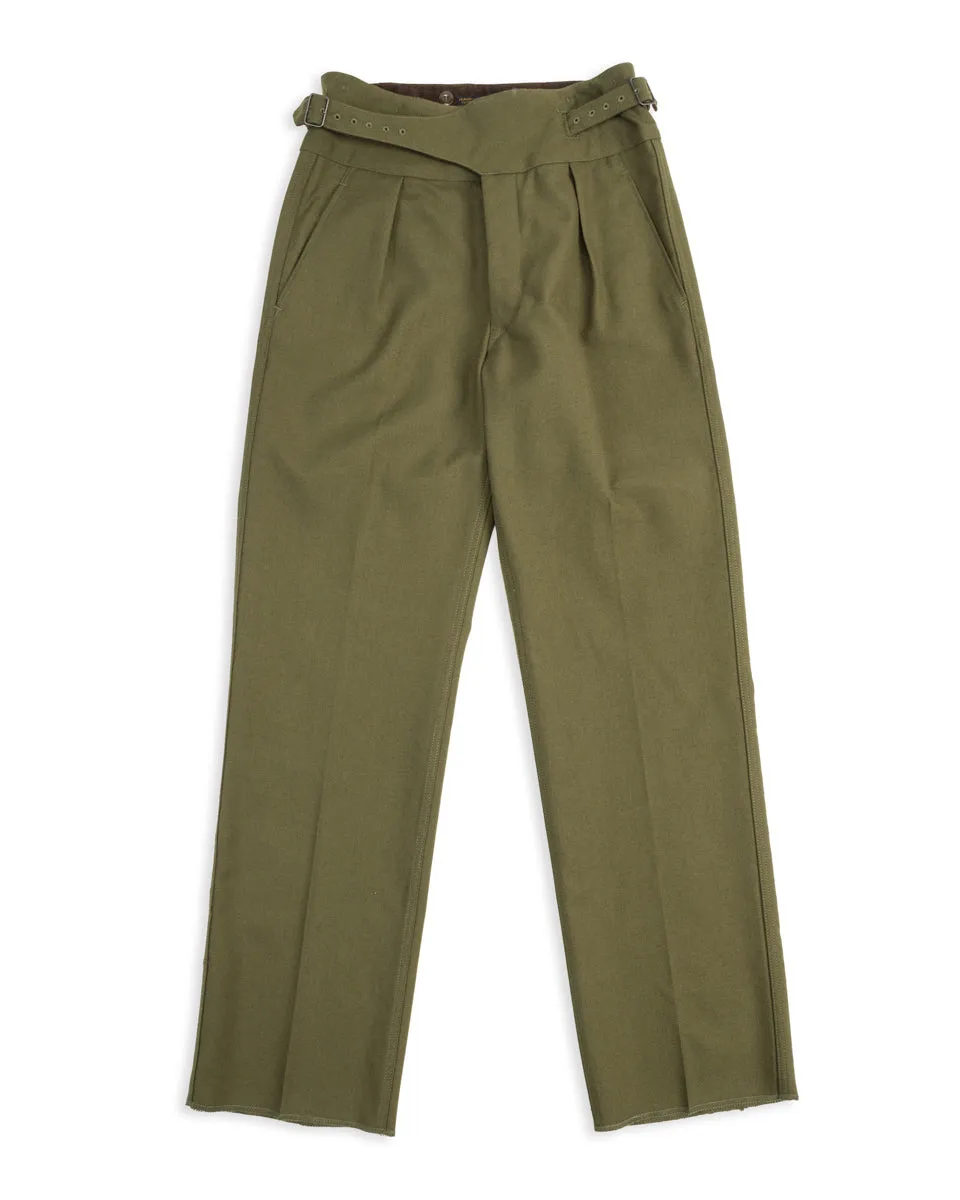 Military Twill Gurkha Pants - Soldier Green sold by Standard and Strange
