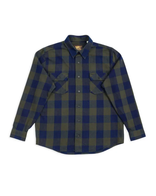 Norris Shirt - Indigo/Green made by Indigofera