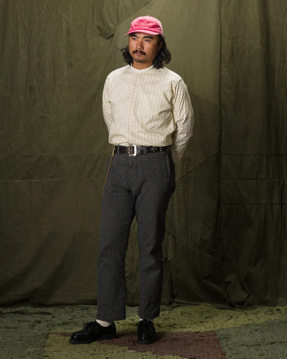 The Hudson Shirt (Stand Collar) - Brown Dot Floral Print sold by Standard and Strange product image thumbnail 5