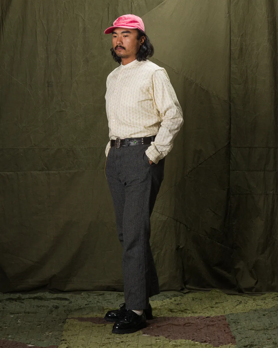 The Hudson Shirt (Stand Collar) - Brown Dot Floral Print sold by Standard and Strange product image thumbnail 4