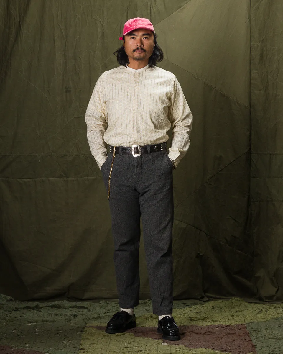 The Hudson Shirt (Stand Collar) - Brown Dot Floral Print sold by Standard and Strange product image thumbnail 3