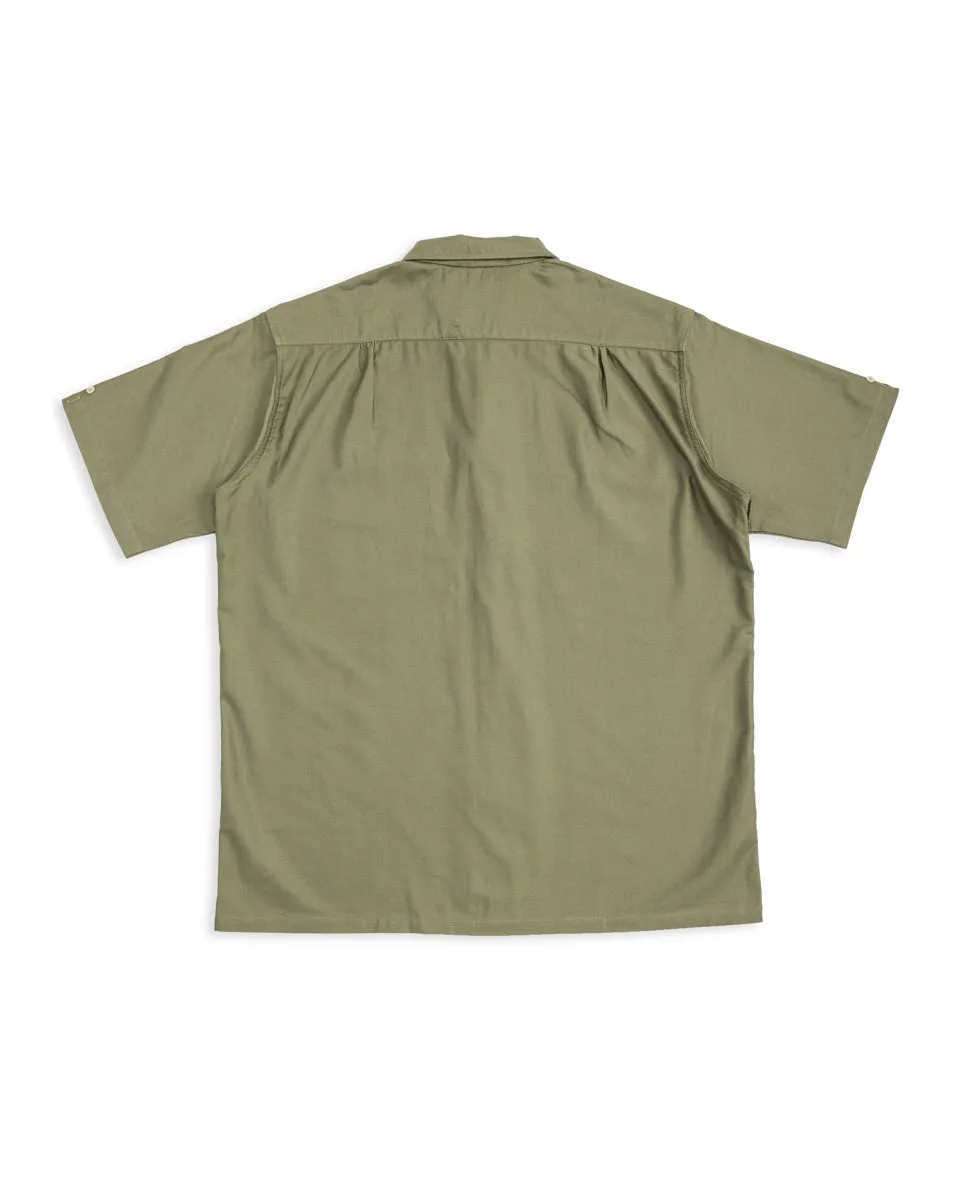 Lot 3091 S/S Open Collar Shirt - OD Green sold by Standard and Strange product image thumbnail 2