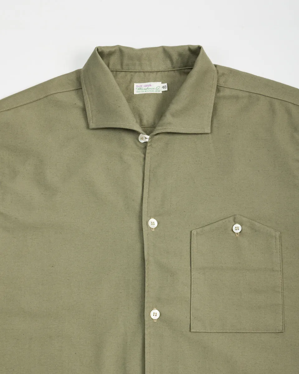 Lot 3091 S/S Open Collar Shirt - OD Green sold by Standard and Strange product image thumbnail 3