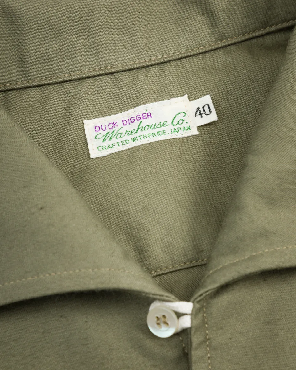 Lot 3091 S/S Open Collar Shirt - OD Green sold by Standard and Strange product image thumbnail 4