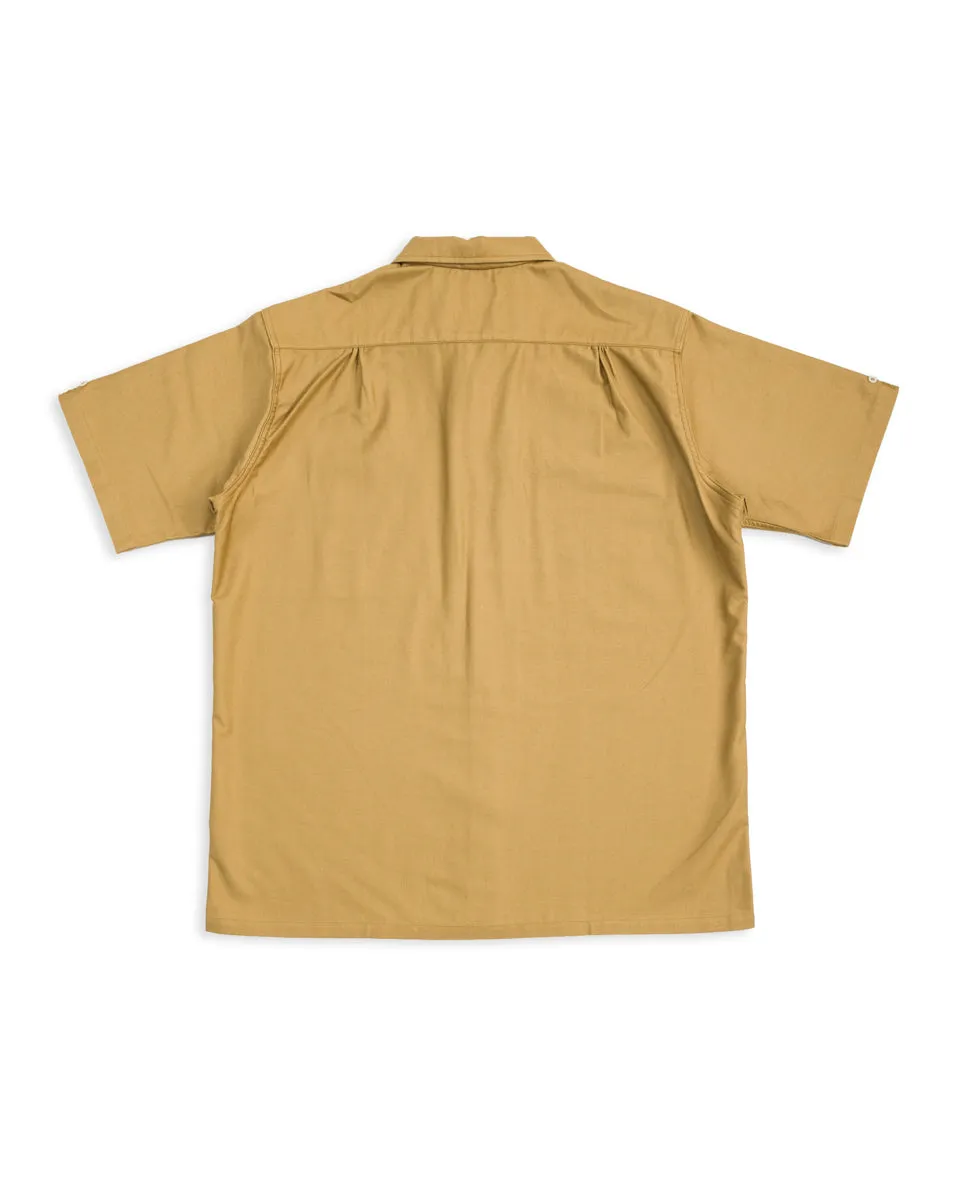 Lot 3091 S/S Open Collar Shirt - Camel sold by Standard and Strange product image thumbnail 2