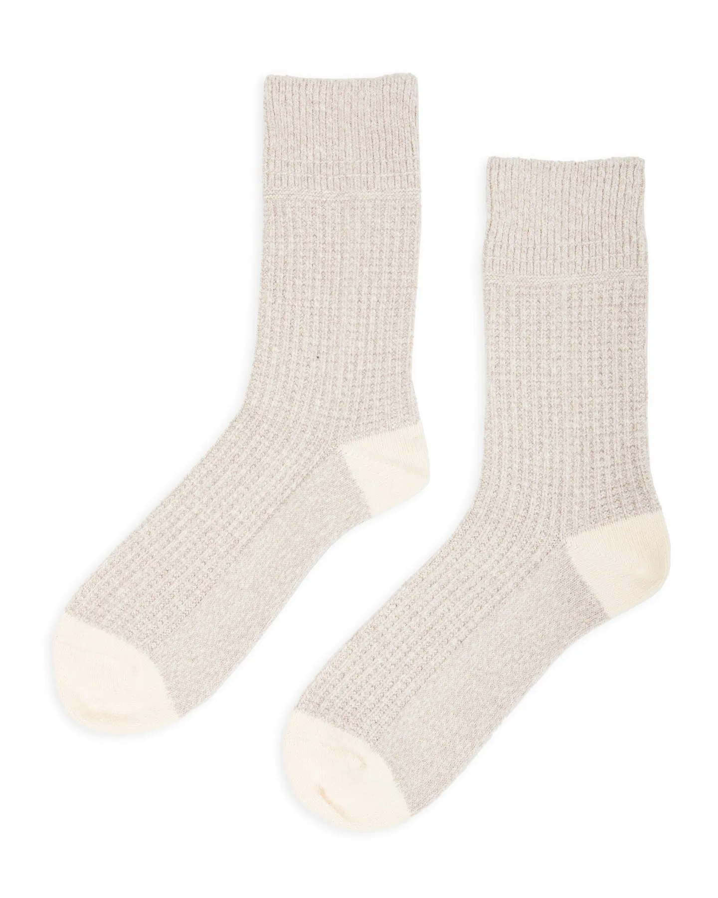 Recycled Cotton/Wool Daily 3-pack Socks - Gray/Off White sold by Standard and Strange product image thumbnail 4