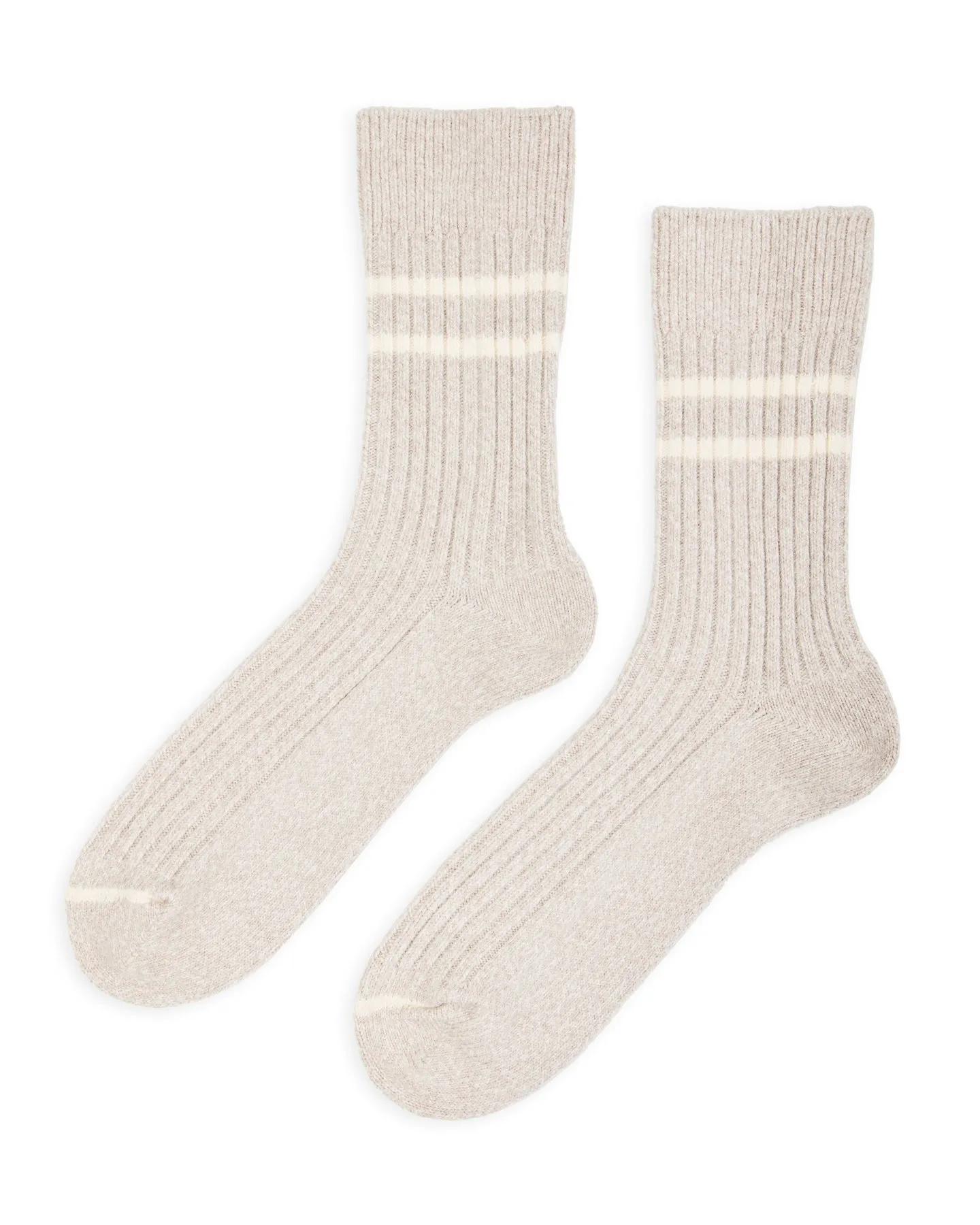 Recycled Cotton/Wool Daily 3-pack Socks - Gray/Off White sold by Standard and Strange product image thumbnail 3