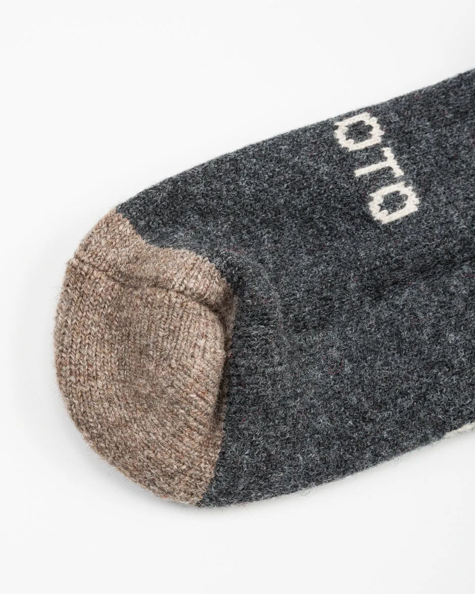 Merino Lambswool High Socks - Charcoal sold by Standard and Strange product image thumbnail 3