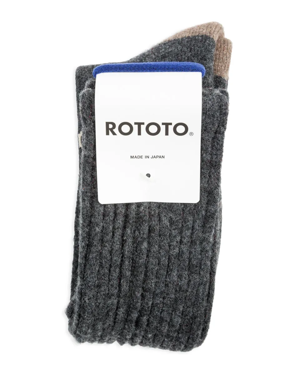 Merino Lambswool High Socks - Charcoal sold by Standard and Strange product image thumbnail 2