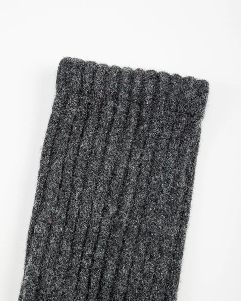 Merino Lambswool High Socks - Charcoal sold by Standard and Strange product image thumbnail 4