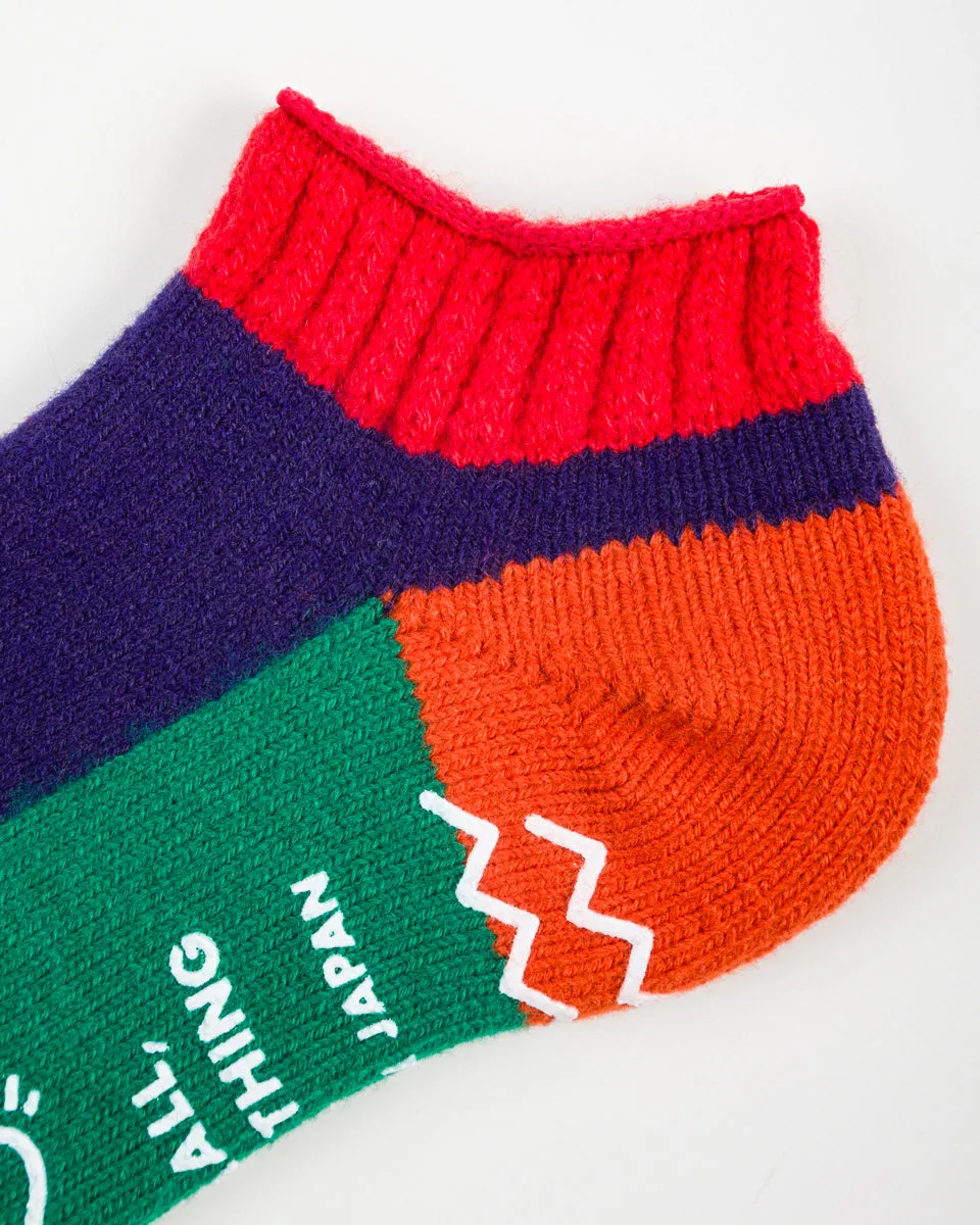 Pile Socks Slipper - Red/Navy Blue sold by Standard and Strange product image thumbnail 3