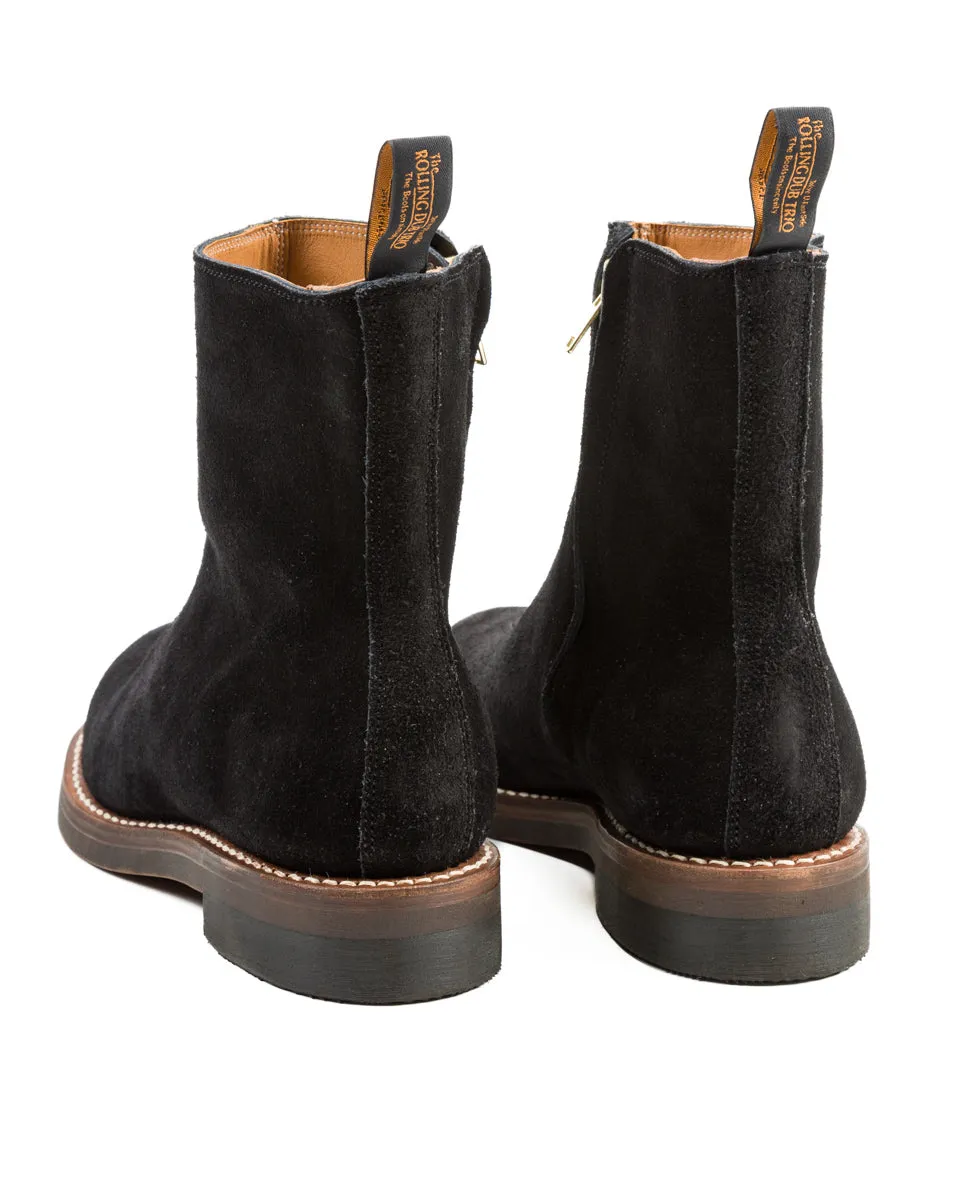 Casper Side Zip Boot - Black Oiled Suede sold by Standard and Strange product image thumbnail 2