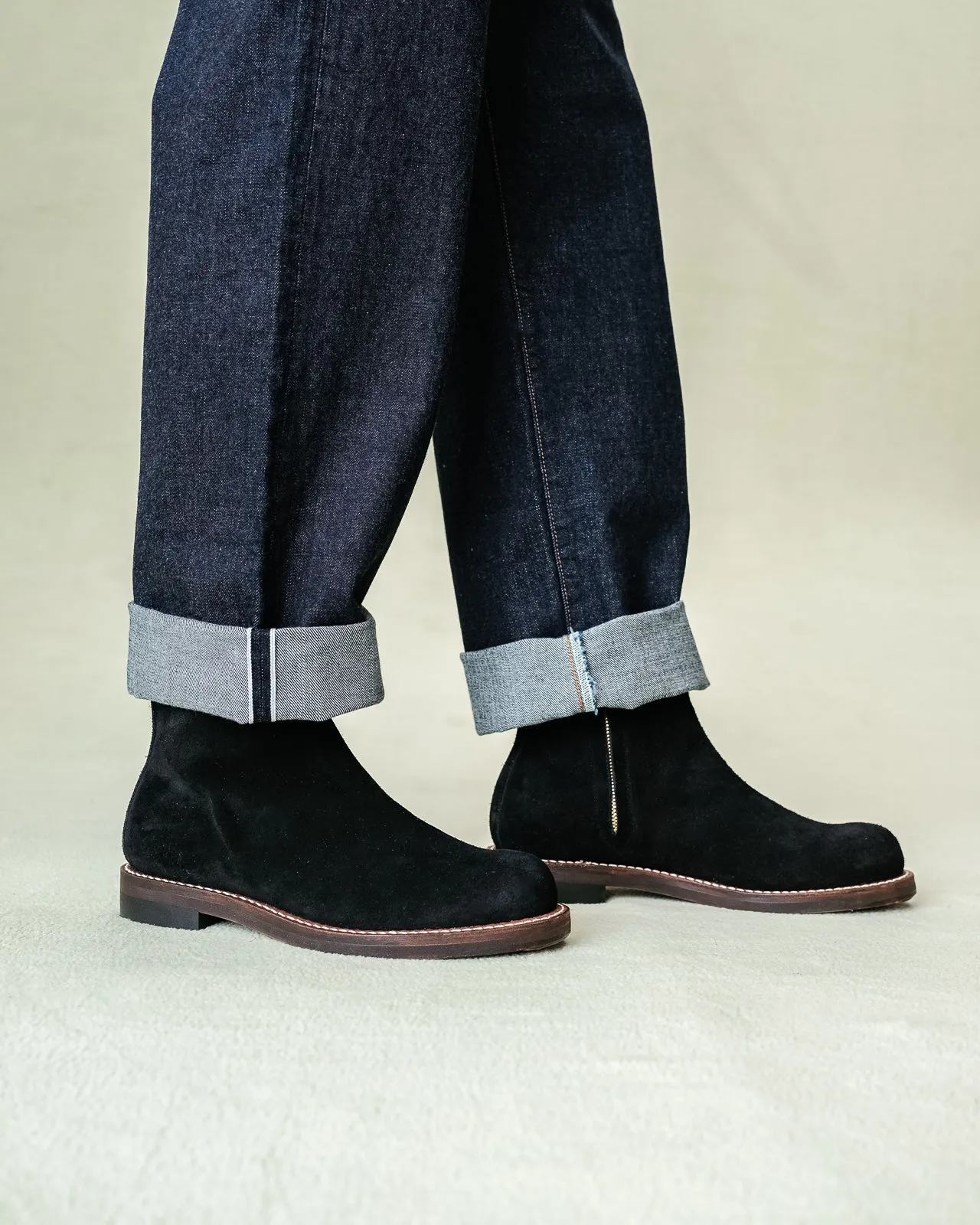 Casper Side Zip Boot - Black Oiled Suede sold by Standard and Strange product image thumbnail 4