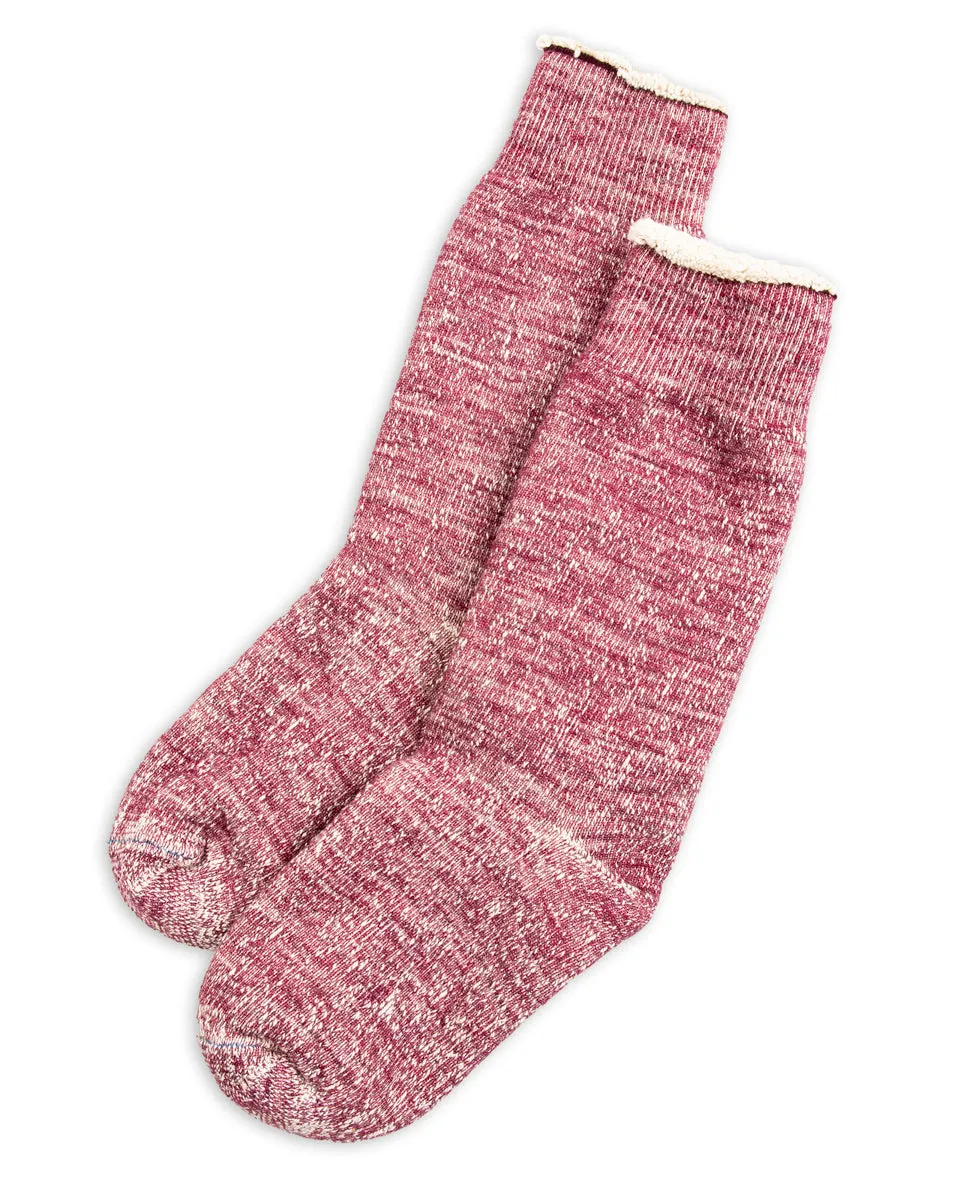 Double Face Merino/Organic Cotton Socks - Grape sold by Standard and Strange