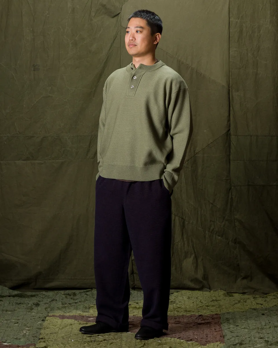 Wool Henley Neck L/S - Smoke Moss 10 sold by Standard and Strange product image thumbnail 5