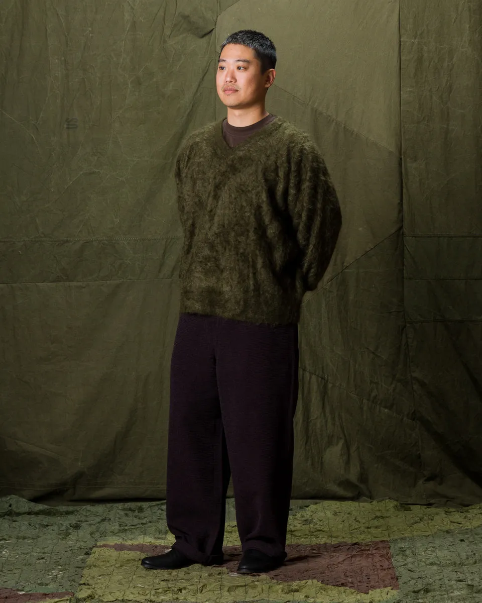 Fur Cashmere V Pullover - Moss 10 sold by Standard and Strange product image thumbnail 5