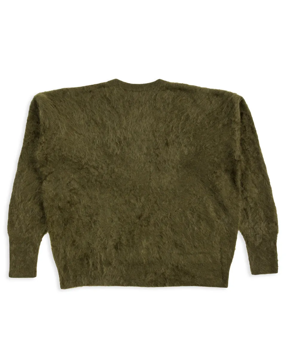 Fur Cashmere V Pullover - Moss 10 sold by Standard and Strange product image thumbnail 2